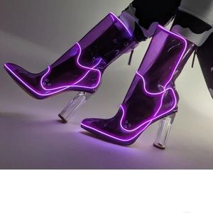 Neon Light Up Cowgirl Boots